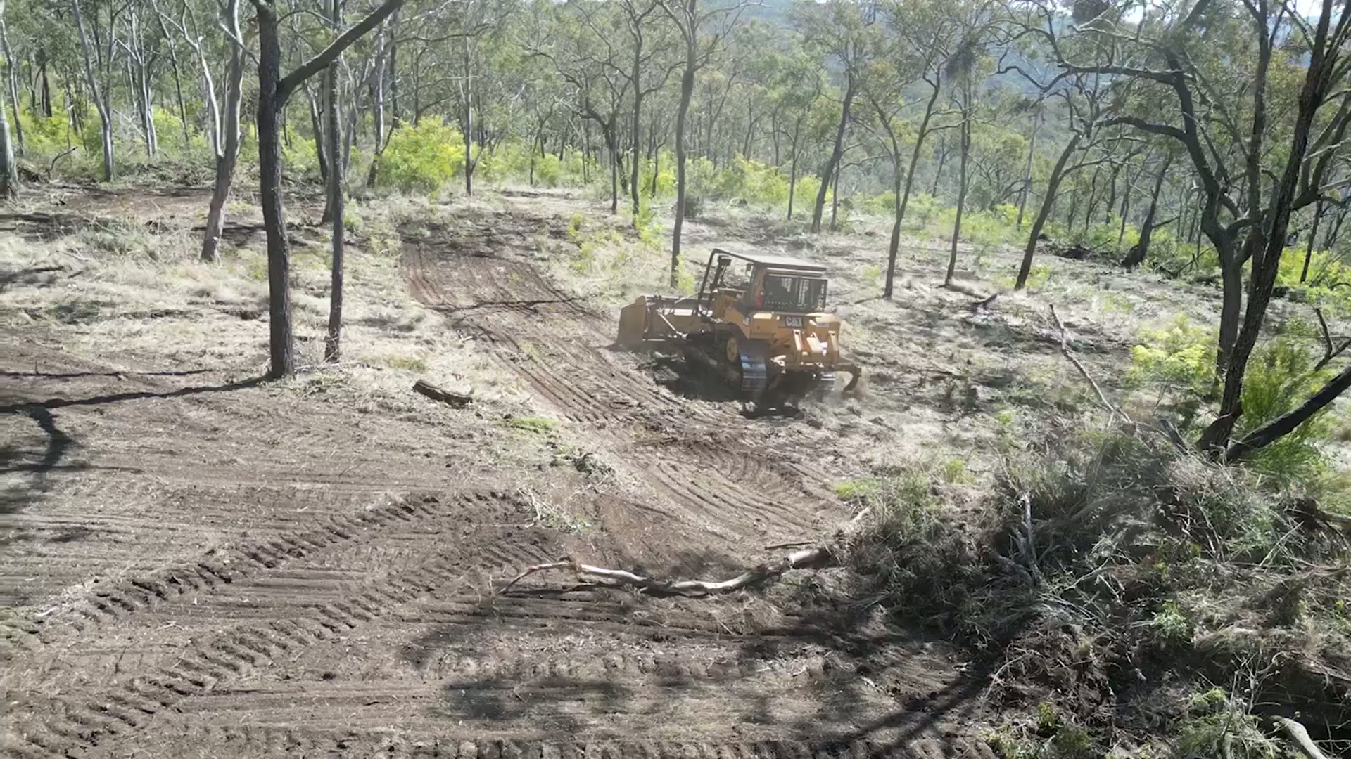 Dino Earthworx drone footage — rural earthmoving in the Darling Downs QLD